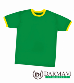 Camiseta Sublimática Verde e Amarela Adulto